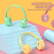 Y08 Hifi Sound Quality Macaron Bluetooth Headset, Supports Calling & TF Card & 3.5mm AUX (Blue)