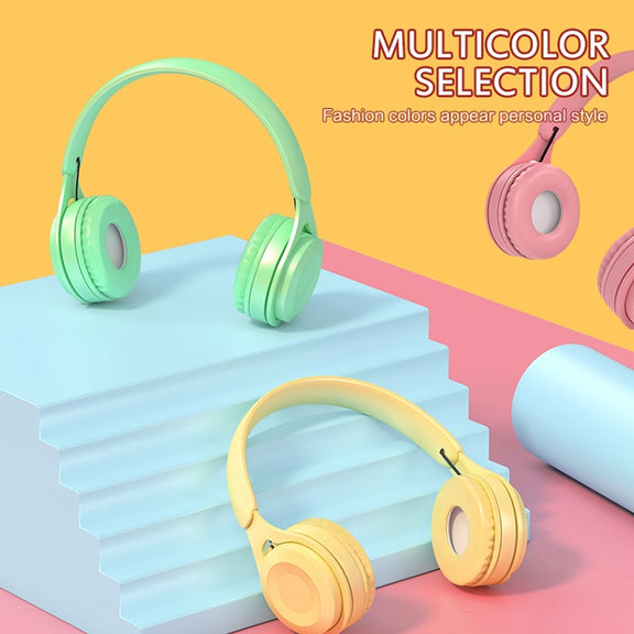 Y08 Hifi Sound Quality Macaron Bluetooth Headset, Supports Calling & TF Card & 3.5mm AUX (Blue)