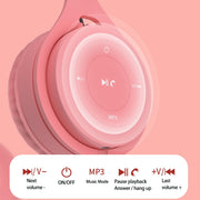 Y08 Hifi Sound Quality Macaron Bluetooth Headset, Supports Calling & TF Card & 3.5mm AUX (Blue)