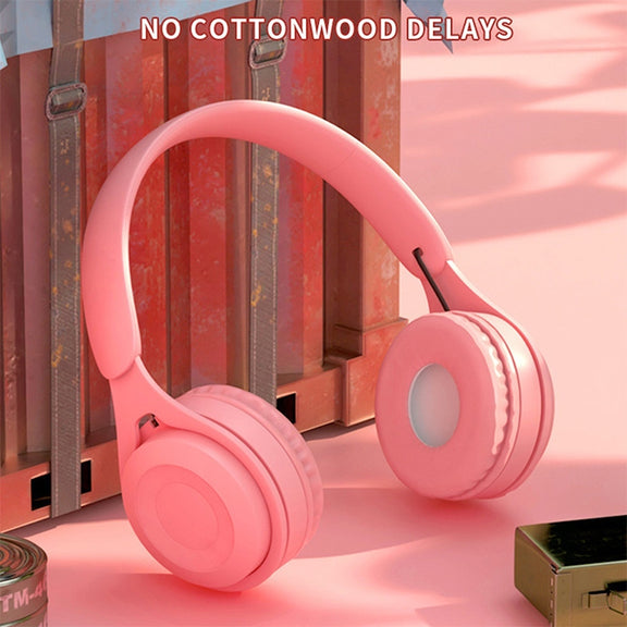 Y08 Hifi Sound Quality Macaron Bluetooth Headset, Supports Calling & TF Card & 3.5mm AUX (Blue)