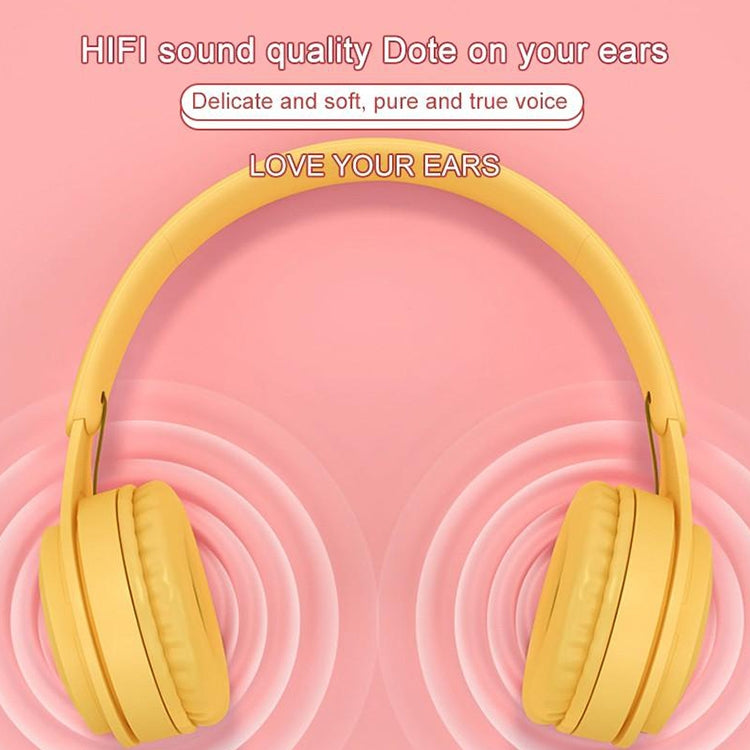 Y08 Hifi Sound Quality Macaron Bluetooth Headset, Supports Calling & TF Card & 3.5mm AUX (White)