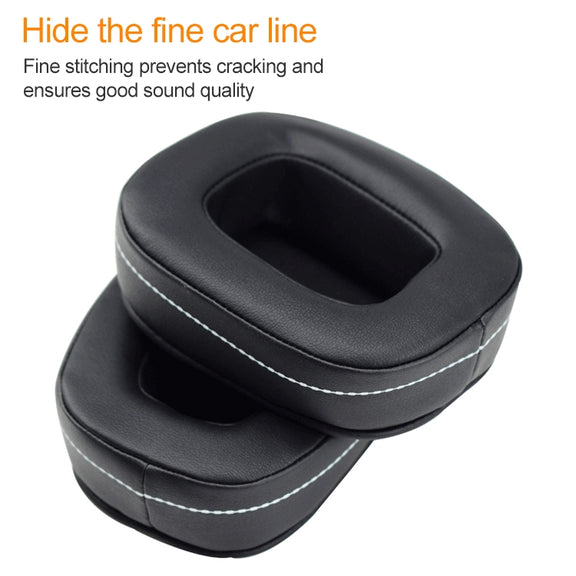 2 PCS For DENON AH-D600 / AH-D7100 Soft Sponge Earphone Protective Cover Earmuffs(Black Brown)