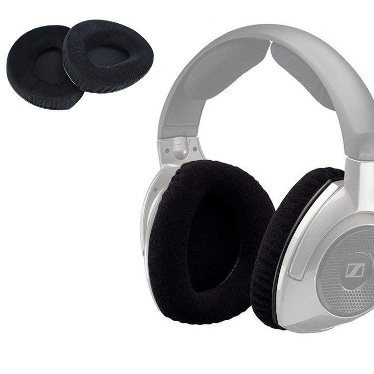 2 PCS For Sennheiser RS160 / 170 / HDR170 / 180 / 160 Flannelette Earphone Cushion Cover Earmuffs Replacement Earpads without Buckle