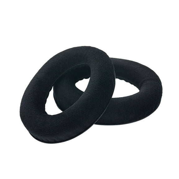 2 PCS For Sennheiser HD515 / HD555 / HD595 / HD598 / HD558 / PC360 Flannel Earphone Cushion Cover Earmuffs Replacement Earpads with Tone Tuning Cotton(Black)