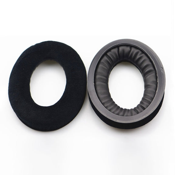 2 PCS For Sennheiser HD515 / HD555 / HD595 / HD598 / HD558 / PC360 Flannel Earphone Cushion Cover Earmuffs Replacement Earpads with Tone Tuning Cotton(Black)