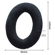 2 PCS For Sennheiser HD515 / HD555 / HD595 / HD598 / HD558 / PC360 Flannel Earphone Cushion Cover Earmuffs Replacement Earpads with Tone Tuning Cotton(Black)