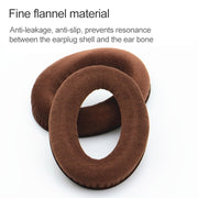 2 PCS For Sennheiser HD515 / HD555 / HD595 / HD598 / HD558 / PC360 Flannel Earphone Cushion Cover Earmuffs Replacement Earpads with Tone Tuning Cotton(Black)