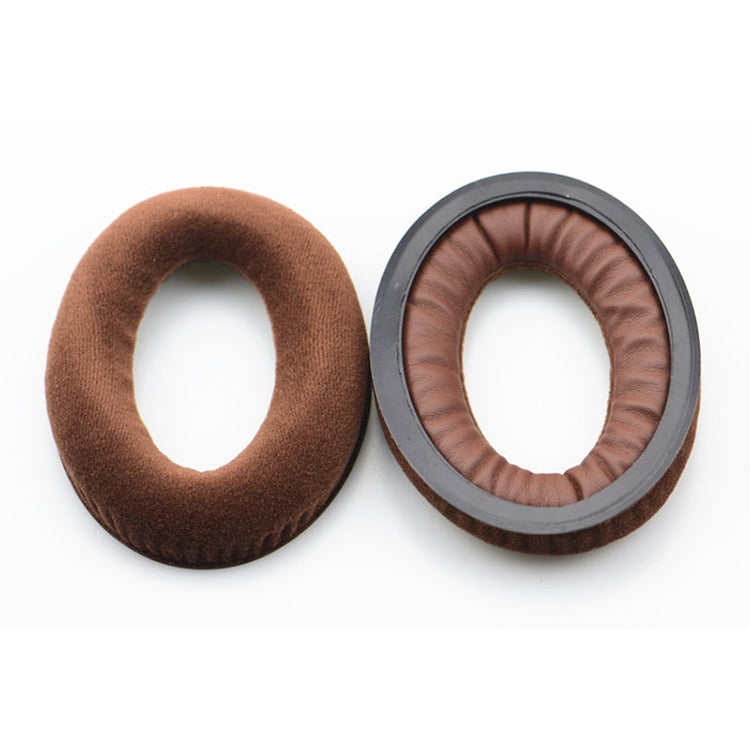 2 PCS For Sennheiser HD515 / HD555 / HD595 / HD598 / HD558 / PC360 Flannel Earphone Cushion Cover Earmuffs Replacement Earpads with Tone Tuning Cotton(Brown) - Earmuff & Pad by PMC TechLife | Online Shopping South Africa | PMC TechLife