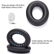 1 Pair Soft Earmuff Headphone Jacket with Sound Insulation Cotton for BOSE QC2 / QC15 / AE2 / QC25(Black)