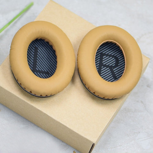 1 Pair Soft Earmuff Headphone Jacket with LR Cotton for BOSE QC2 / QC15 / AE2 / QC25 / QC35(Gold Black) - Earmuff & Pad by PMC TechLife | Online Shopping South Africa | PMC TechLife