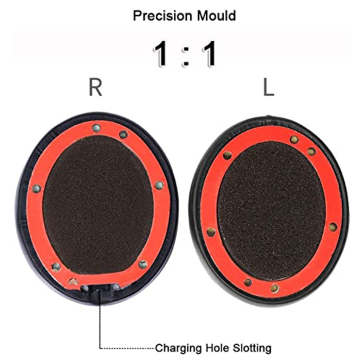 1 Pair Soft Sponge Earmuff Headphone Jacket for Beats Solo 2.0, Wired Version(Blue)