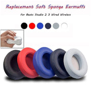 1 Pair Soft Sponge Earmuff Headphone Jacket for Beats Solo 2.0, Wired Version(Red)