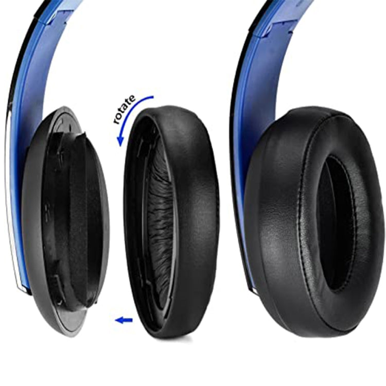 1 Pair Soft Earmuff Headphone Jacket for Sony PS4 Gold Wireless Stereo Headset(White)