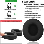 1 Pair Soft Sponge Earmuff Headphone Jacket for Beats Studio 2.0(White)