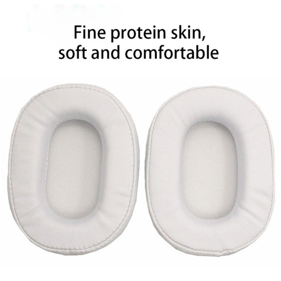 1 Pair Soft Sponge Earmuff Headphone Jacket for Audio-technica ATH-MSR7 / M50X / M20 / M40 / M40X(White)