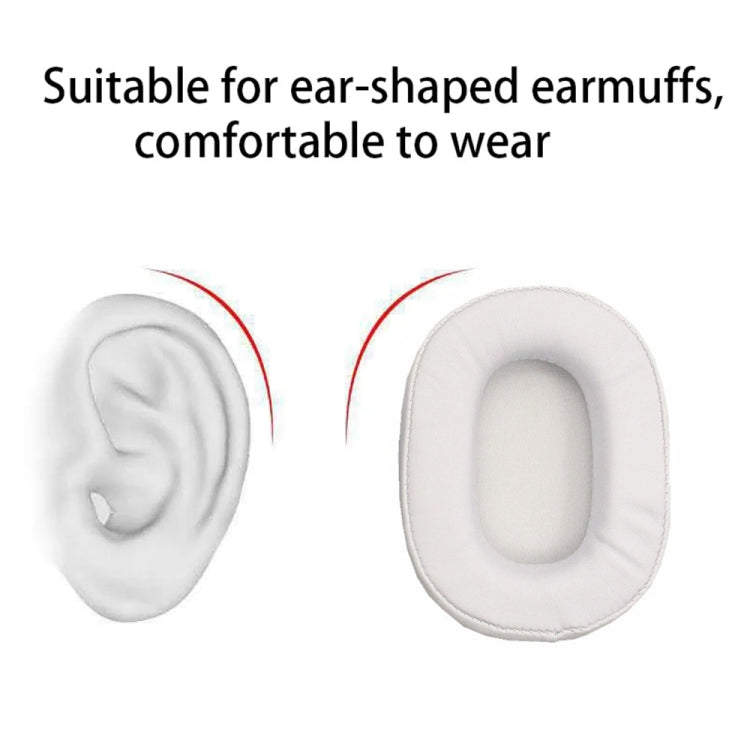 1 Pair Soft Sponge Earmuff Headphone Jacket for Audio-technica ATH-MSR7 / M50X / M20 / M40 / M40X(White) - Earmuff & Pad by PMC TechLife | Online Shopping South Africa | PMC TechLife