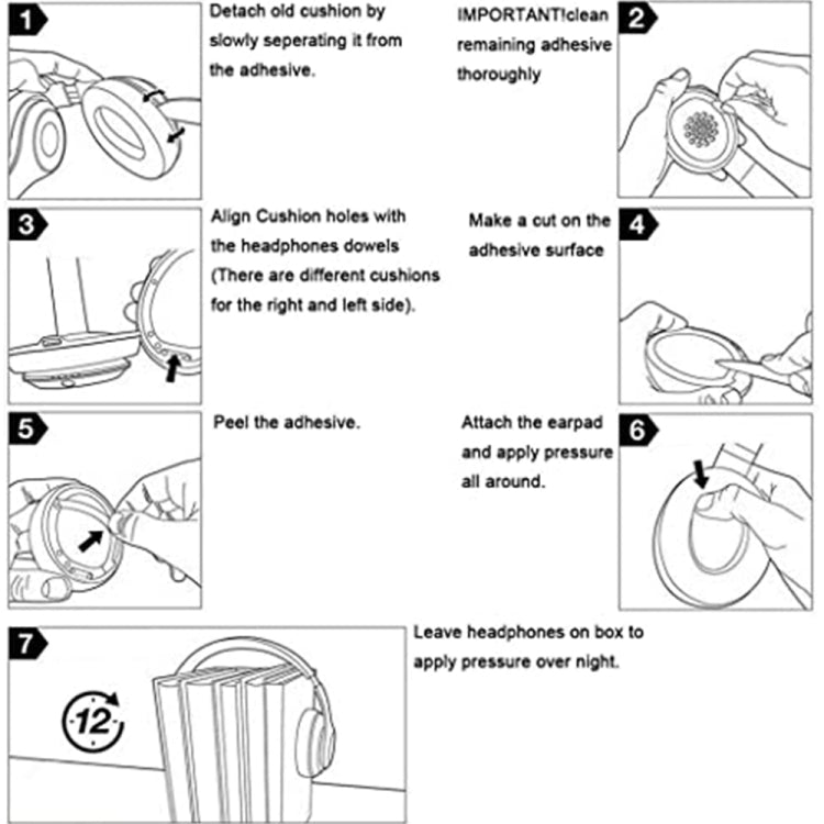 1 Pair Soft Sponge Earmuff Headphone Jacket for Audio-technica ATH-MSR7 / M50X / M20 / M40 / M40X(White) - Earmuff & Pad by PMC TechLife | Online Shopping South Africa | PMC TechLife