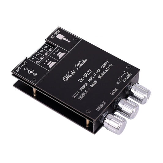 ZK-502T Bluetooth 5.0 50W x 2 Wireless TPA3116D2 Stereo HiFi Class D Amplifier Board Stereo Audio Amp Amplificador - Other Accessories by PMC Jewellery | Online Shopping South Africa | PMC Jewellery | Buy Now Pay Later Mobicred