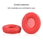 2 PCS For Beats Solo HD / Solo 1.0 Headphone Protective Leather Cover Sponge Earmuffs (Red)