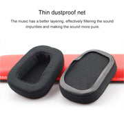 2 PCS For Logitech G633 G933 Earphone Cushion Cover Earmuffs Replacement Earpads with Mesh (Plastin)