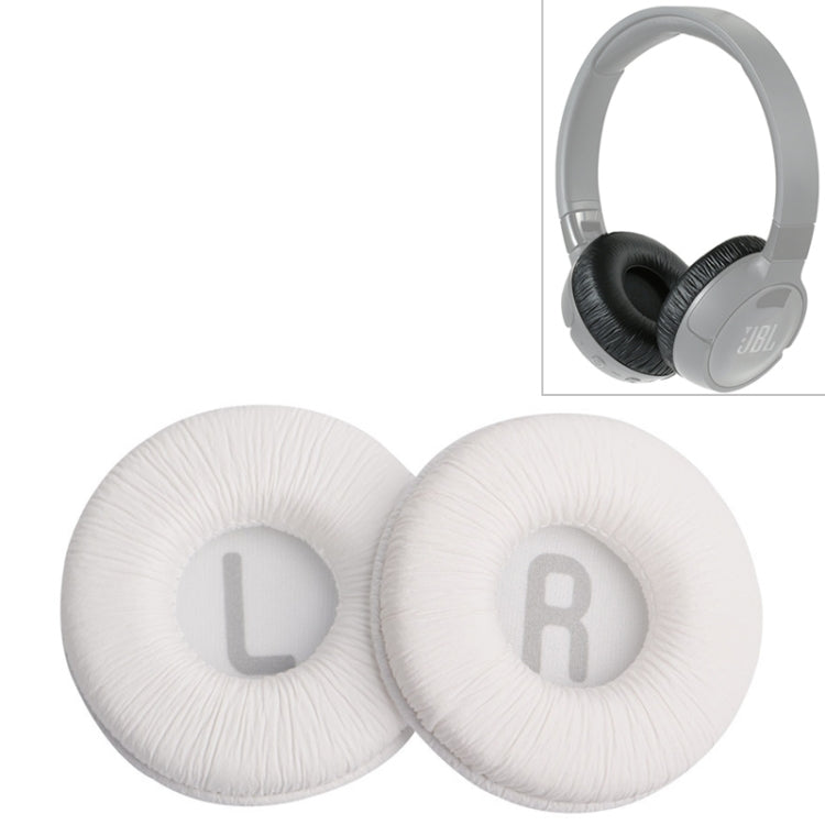 2 PCS For JBL Tune 600BTNC / T500BT / T450BT Earphone Cushion Cover Earmuffs Replacement Earpads with Mesh(White) - Earmuff & Pad by PMC TechLife | Online Shopping South Africa | PMC TechLife