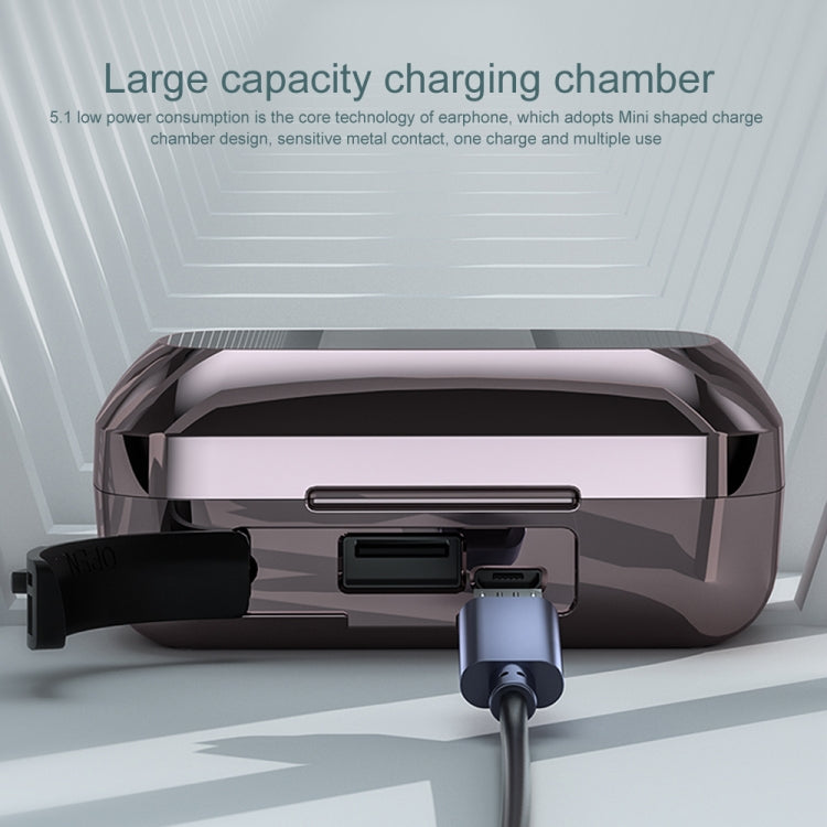 M23 Little Devil Pattern Intelligent Noise Reduction Touch Bluetooth Earphone with Three-screen Battery Display & Mirror Charging Box, Support HD Call & Siri (Pink) - Bluetooth Earphone by PMC TechLife | Online Shopping South Africa | PMC TechLife