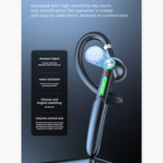 ME-100 TWS Business Rotating Universal True Stereo 5.0 Version Hanging Ear In-Ear Bluetooth Headset(Black+Orange)