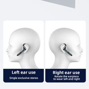 ME-100 TWS Business Rotating Universal True Stereo 5.0 Version Hanging Ear In-Ear Bluetooth Headset(Black)