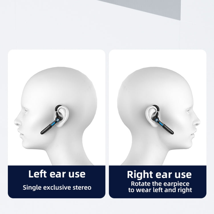 ME-100 TWS Business Rotating Universal True Stereo 5.0 Version Hanging Ear In-Ear Bluetooth Headset(Black)