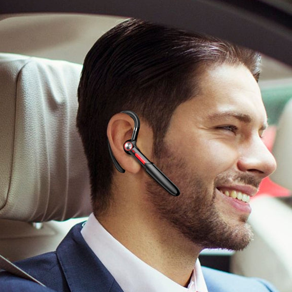 ME-100 TWS Business Rotating Universal True Stereo 5.0 Version Hanging Ear In-Ear Bluetooth Headset(Red + Black)