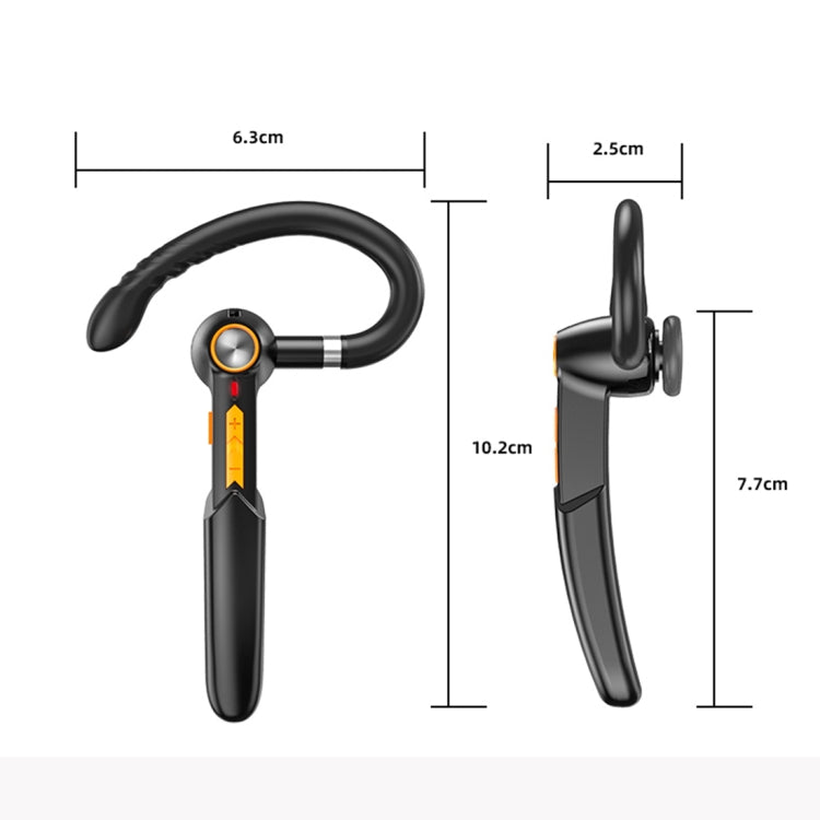ME-100 TWS Business Rotating Universal True Stereo 5.0 Version Hanging Ear In-Ear Bluetooth Headset(Red + Black)