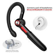 ME-100 TWS Business Rotating Universal True Stereo 5.0 Version Hanging Ear In-Ear Bluetooth Headset(Red + Black)