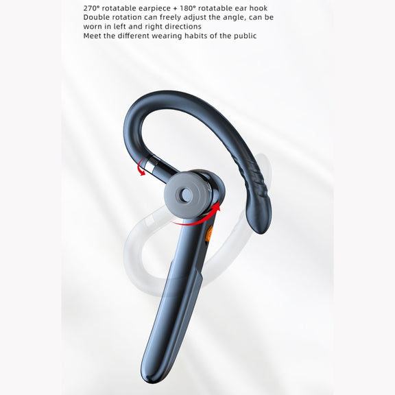 ME-100 TWS Business Rotating Universal True Stereo 5.0 Version Hanging Ear In-Ear Bluetooth Headset(Red + Black)