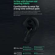 D MOOSTER D02 IPX6 EDC Wireless Bluetooth 5.3 Earphone (Black)