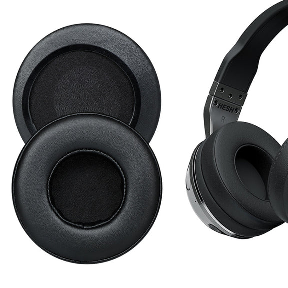 2 PCS For Skullcandy / HESH 2.0 HESH Ordinary Earphone Cushion Cover Earmuffs Replacement Earpads with Mesh(Black+Black Mesh)