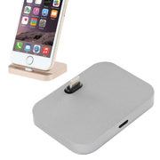 8 Pin Stouch Aluminum Desktop Station Dock Charger for iPhone(Grey)