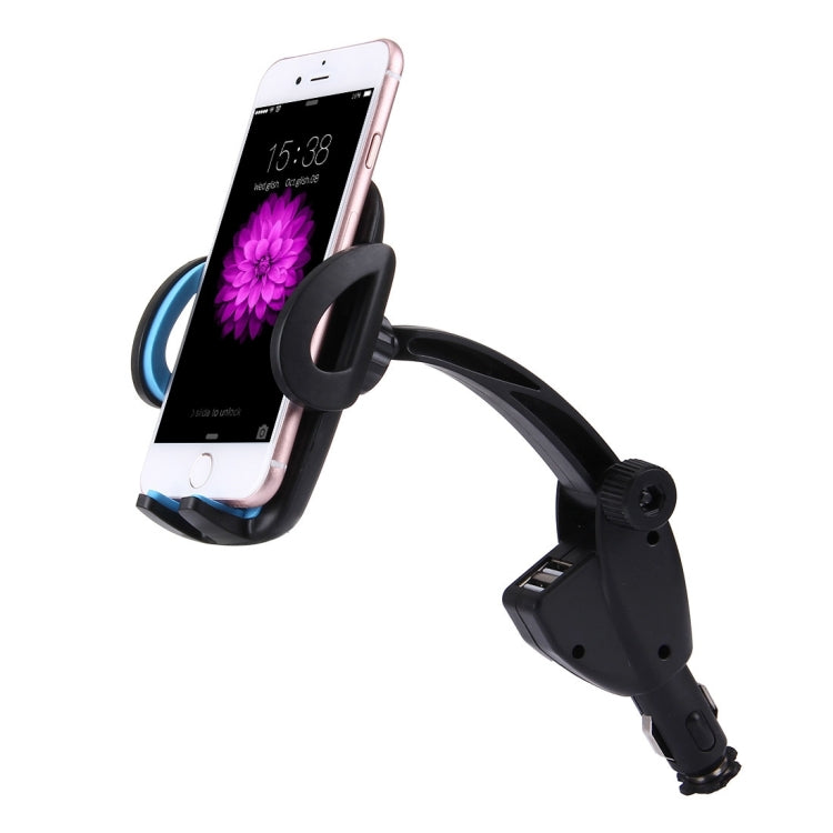 HC006 2 in 1 Car Charger & 360 Rotation Holder, Random Color Delivery, For iPhone, Galaxy, Huawei, Xiaomi, LG, HTC and other Smartphones of width 47-92mm Smartphone
