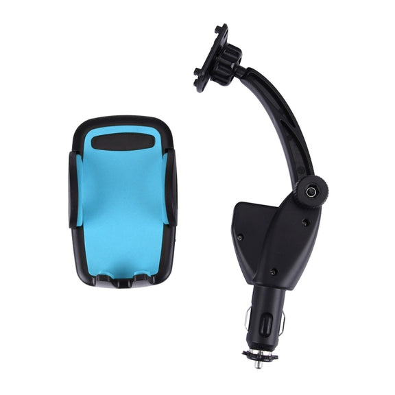 HC006 2 in 1 Car Charger & 360 Rotation Holder, Random Color Delivery, For iPhone, Galaxy, Huawei, Xiaomi, LG, HTC and other Smartphones of width 47-92mm Smartphone