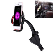 HC006 2 in 1 Car Charger & 360 Rotation Holder, For iPhone, Galaxy, Huawei, Xiaomi, LG, HTC and other Smartphones of width 47-92mm Smartphone(Red)
