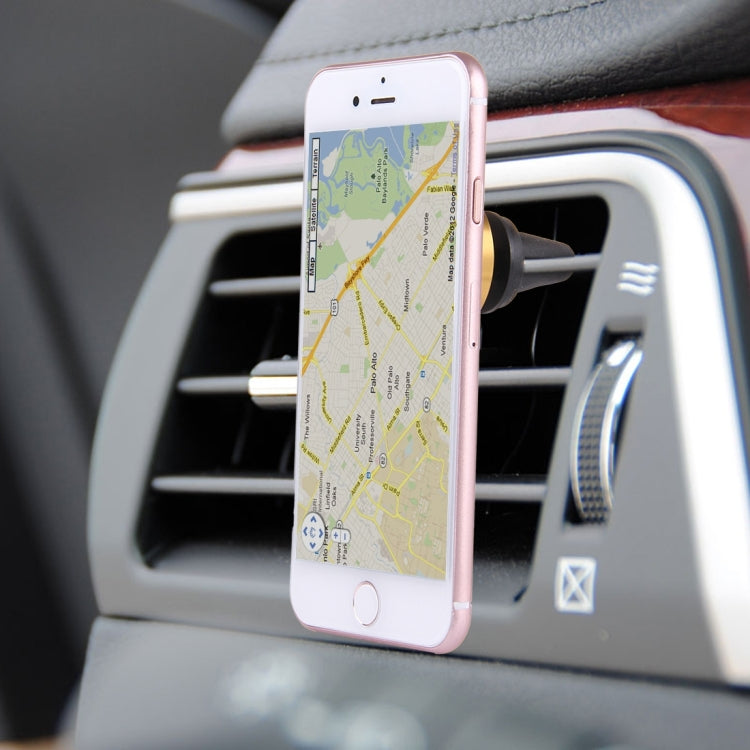 Car Magnetic Air Vent Mount Dock Holder with Quick-snap, For iPhone, Galaxy, Huawei, Xiaomi, LG, HTC and other Smartphones(Gold)