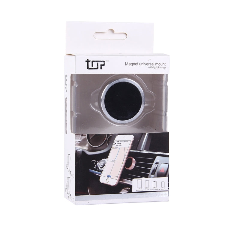 Car Magnetic Air Vent Mount Dock Holder with Quick-snap, For iPhone, Galaxy, Huawei, Xiaomi, LG, HTC and other Smartphones(Silver) - Car Holders by PMC TechLife | Online Shopping South Africa | PMC TechLife