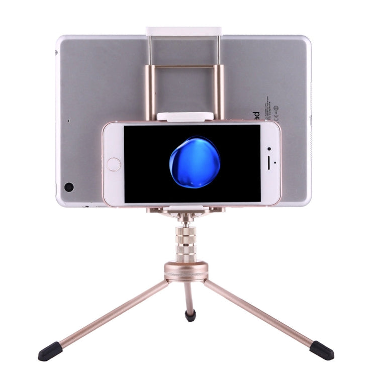 Multi-function Aluminum Alloy Tripod Mount Holder Stand , for iPad, iPhone, Samsung, Lenovo, Sony and other Smartphones & Tablets & Digital Cameras(Gold) - free shipping - PMC TechLife - Order now!