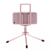 Multi-function Aluminum Alloy Tripod Mount Holder Stand , for iPad, iPhone, Samsung, Lenovo, Sony and other Smartphones & Tablets & Digital Cameras(Rose Gold)