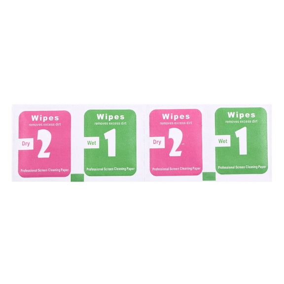 100 PCS Dry-Wet Wipes Screen Protectors Accessories Alcohol for Pad Mobile Phone Watch Screen Cleaning Cloth
