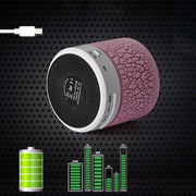 A9 Mini Portable Glare Crack Bluetooth Stereo Speaker with LED Light, Built-in MIC, Support Hands-free Calls & TF Card(Pink)