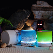 A9 Mini Portable Glare Crack Bluetooth Stereo Speaker with LED Light, Built-in MIC, Support Hands-free Calls & TF Card(Pink)