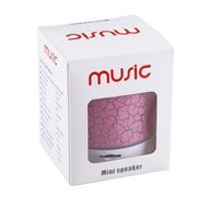 A9 Mini Portable Glare Crack Bluetooth Stereo Speaker with LED Light, Built-in MIC, Support Hands-free Calls & TF Card(Pink)