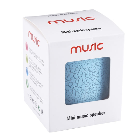 A9 Mini Portable Glare Crack Bluetooth Stereo Speaker with LED Light, Built-in MIC, Support Hands-free Calls & TF Card(Blue)