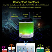 A9 Mini Portable Glare Crack Bluetooth Stereo Speaker with LED Light, Built-in MIC, Support Hands-free Calls & TF Card(Blue)