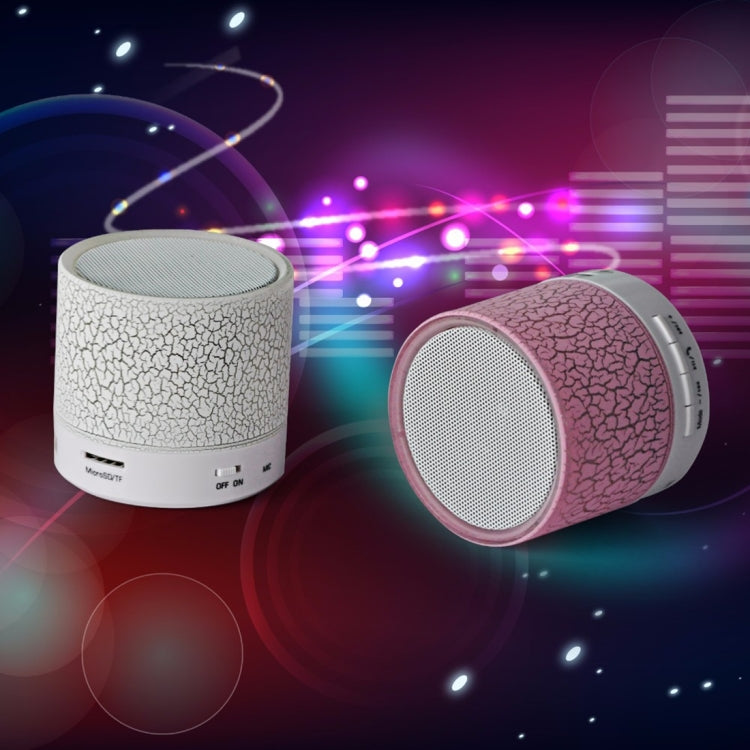 A9 Mini Portable Glare Crack Bluetooth Stereo Speaker with LED Light, Built-in MIC, Support Hands-free Calls & TF Card(Blue)